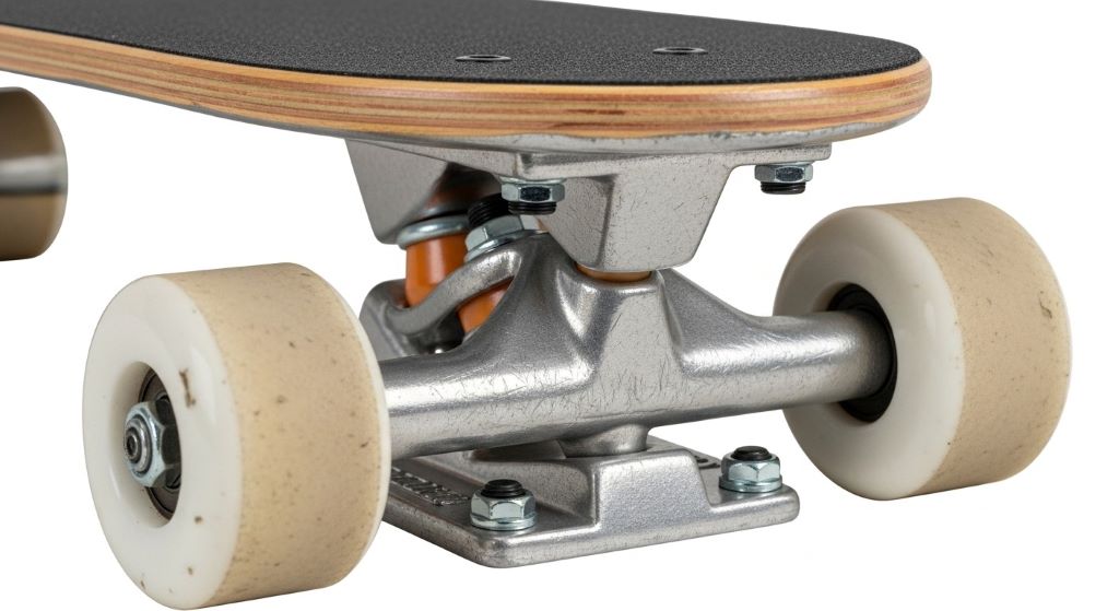 Close-up comparison of soft and hard skateboard wheels displaying different durometer ratings for kids