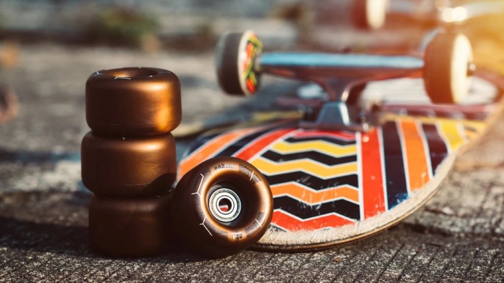 Skater riding smoothly on skateboard wheels built for everyday use