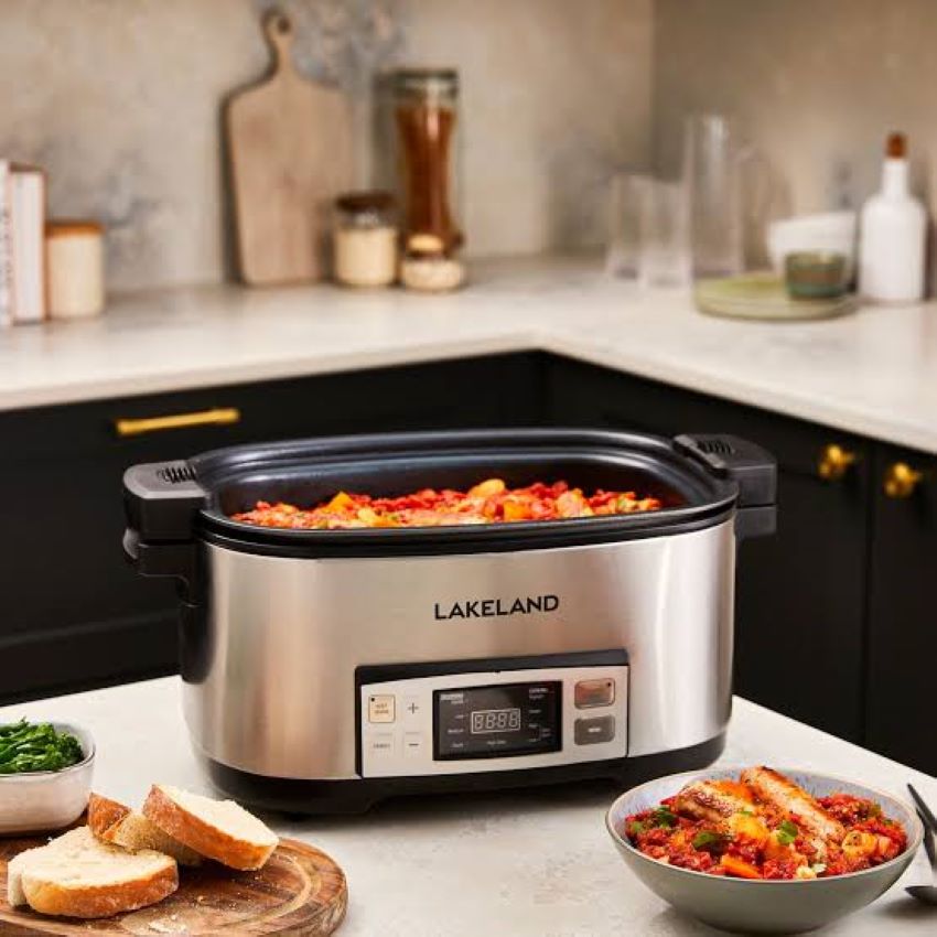 Fresh ingredients added to a beginner-friendly slow cooker for family dinner